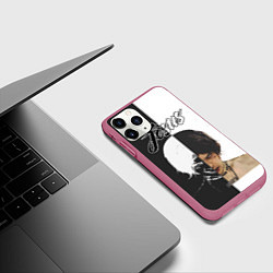 Чехол iPhone 11 Pro матовый Dzhizus, цвет: 3D-малиновый — фото 2