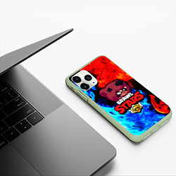 Чехол iPhone 11 Pro матовый BRAWL STARS NITA, цвет: 3D-салатовый — фото 2