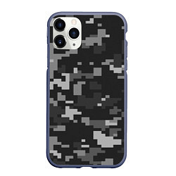 Чехол iPhone 11 Pro матовый Пиксельный камуфляж, цвет: 3D-серый