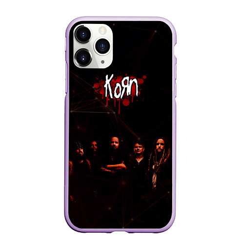 Чехол iPhone 11 Pro матовый Korn / 3D-Сиреневый – фото 1