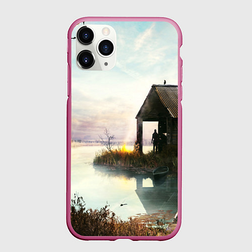 Чехол iPhone 11 Pro матовый STALKER / 3D-Малиновый – фото 1