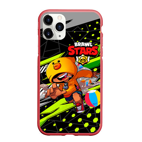 Чехол iPhone 11 Pro матовый Brawl stars / 3D-Красный – фото 1