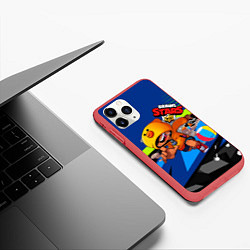Чехол iPhone 11 Pro матовый Brawl stars, цвет: 3D-красный — фото 2