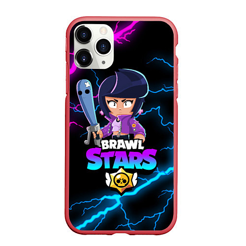 Чехол iPhone 11 Pro матовый BRAWL STARS BIBI / 3D-Красный – фото 1