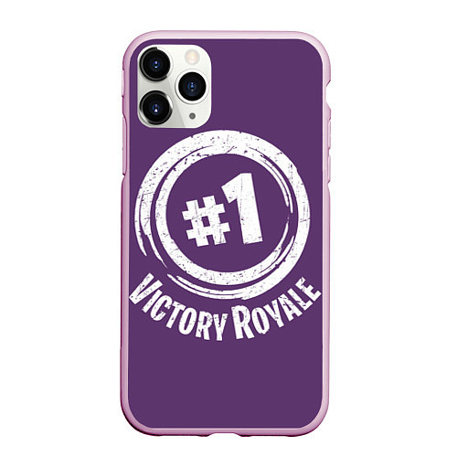 Чехол iPhone 11 Pro матовый Victory Royale / 3D-Розовый – фото 1