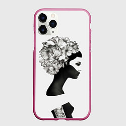 Чехол iPhone 11 Pro матовый Искусство, цвет: 3D-малиновый