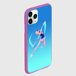 Чехол iPhone 11 Pro матовый Фигурное катание, цвет: 3D-фиолетовый — фото 2