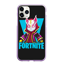 Чехол iPhone 11 Pro матовый Fortnite, цвет: 3D-сиреневый