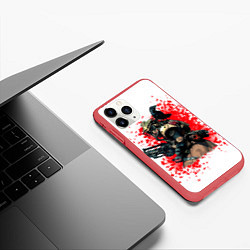 Чехол iPhone 11 Pro матовый Bloodhound 3D White, цвет: 3D-красный — фото 2