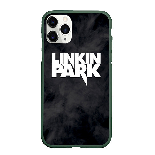 Чехол iPhone 11 Pro матовый LINKIN PARK / 3D-Темно-зеленый – фото 1