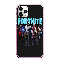 Чехол iPhone 11 Pro матовый Fortnite, цвет: 3D-розовый