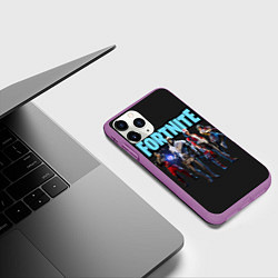 Чехол iPhone 11 Pro матовый Fortnite, цвет: 3D-фиолетовый — фото 2