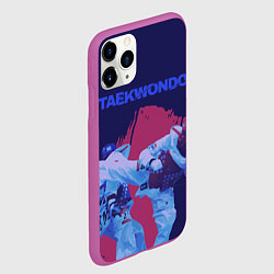 Чехол iPhone 11 Pro матовый Taekwondo, цвет: 3D-фиолетовый — фото 2