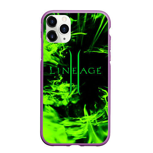 Чехол iPhone 11 Pro матовый LINEAGE 2 / 3D-Фиолетовый – фото 1