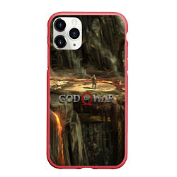 Чехол iPhone 11 Pro матовый GOD OF WAR, цвет: 3D-красный