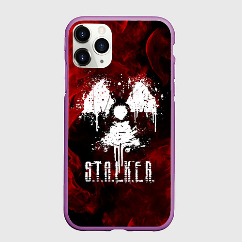 Чехол iPhone 11 Pro матовый STALKER 2 / 3D-Фиолетовый – фото 1