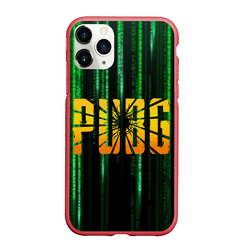 Чехол iPhone 11 Pro матовый PUBG - Королевская битва / 3D-Красный – фото 1