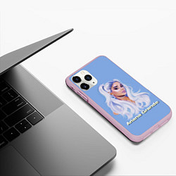 Чехол iPhone 11 Pro матовый Ariana Grande Ариана Гранде, цвет: 3D-розовый — фото 2