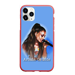 Чехол iPhone 11 Pro матовый Ariana Grande Ариана Гранде, цвет: 3D-красный