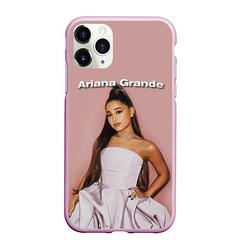 Чехол iPhone 11 Pro матовый Ariana Grande Ариана Гранде / 3D-Розовый – фото 1