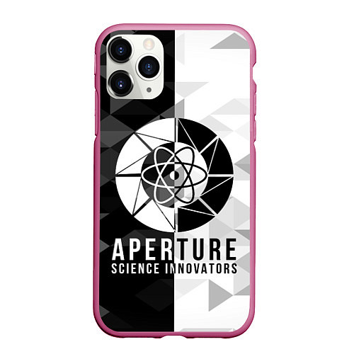 Чехол iPhone 11 Pro матовый PORTAL / 3D-Малиновый – фото 1