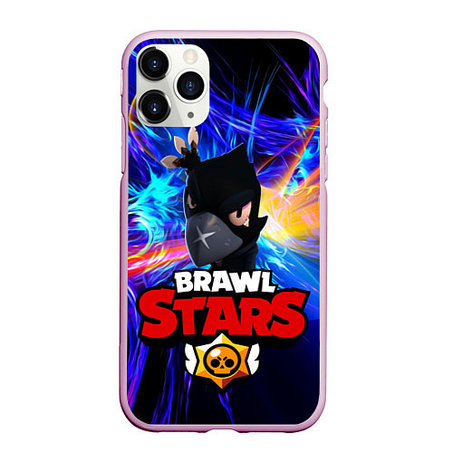 Чехол iPhone 11 Pro матовый Brawl Stars - Crow / 3D-Розовый – фото 1