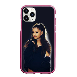 Чехол iPhone 11 Pro матовый Ariana Grande Ариана Гранде, цвет: 3D-малиновый