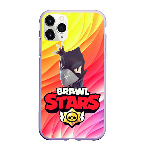 Чехол iPhone 11 Pro матовый Brawl Stars - Crow / 3D-Светло-сиреневый – фото 1