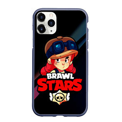 Чехол iPhone 11 Pro матовый Brawl Stars - Jessie, цвет: 3D-серый