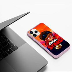 Чехол iPhone 11 Pro матовый Brawl Stars - Jessie, цвет: 3D-розовый — фото 2