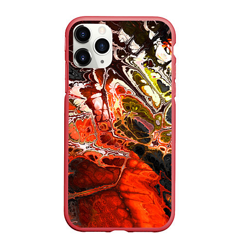 Чехол iPhone 11 Pro матовый Nu abstracts art / 3D-Красный – фото 1