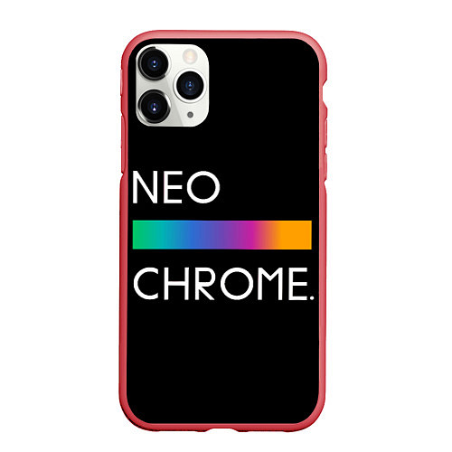 Чехол iPhone 11 Pro матовый NEO CHROME / 3D-Красный – фото 1