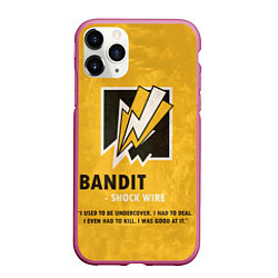 Чехол iPhone 11 Pro матовый Bandit R6s, цвет: 3D-малиновый