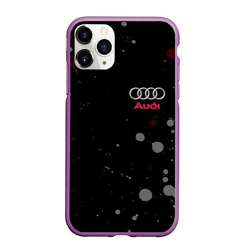 Чехол iPhone 11 Pro матовый AUDI / 3D-Фиолетовый – фото 1