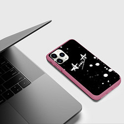 Чехол iPhone 11 Pro матовый АлисА, цвет: 3D-малиновый — фото 2