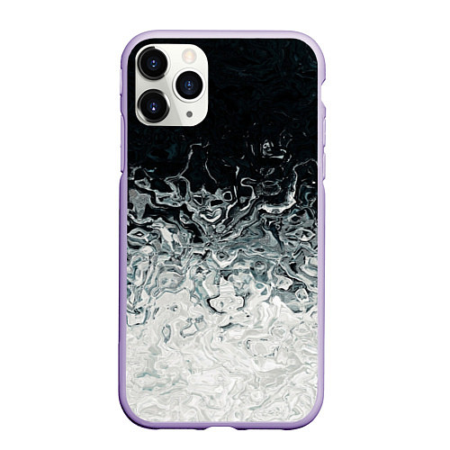 Чехол iPhone 11 Pro матовый Вода абстракция / 3D-Светло-сиреневый – фото 1