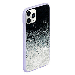 Чехол iPhone 11 Pro матовый Вода абстракция, цвет: 3D-светло-сиреневый — фото 2