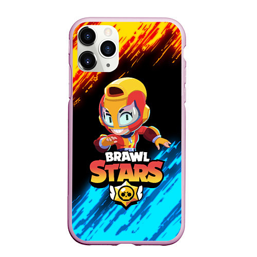 Чехол iPhone 11 Pro матовый BRAWL STARS MAX / 3D-Розовый – фото 1