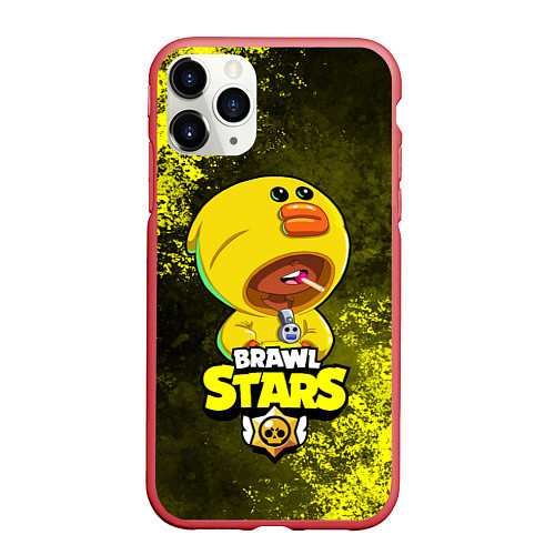 Чехол iPhone 11 Pro матовый Brawl Stars SALLY LEON / 3D-Красный – фото 1