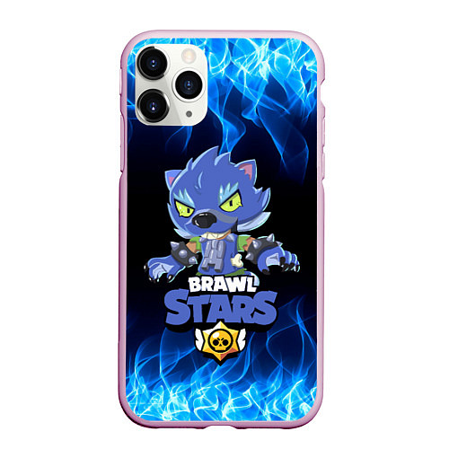 Чехол iPhone 11 Pro матовый BRAWL STARS LEON ОБОРОТЕНЬ / 3D-Розовый – фото 1