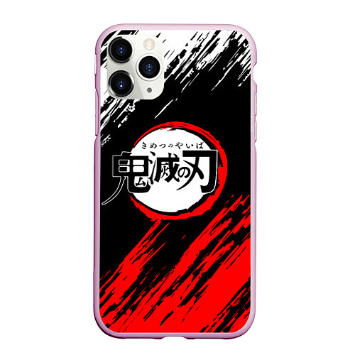 Чехол iPhone 11 Pro матовый KIMETSU NO YAIBA / 3D-Розовый – фото 1