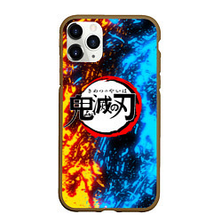 Чехол iPhone 11 Pro матовый KIMETSU NO YAIBA, цвет: 3D-коричневый