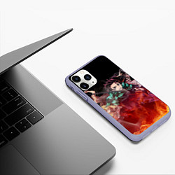 Чехол iPhone 11 Pro матовый KIMETSU NO YAIBA, цвет: 3D-светло-сиреневый — фото 2