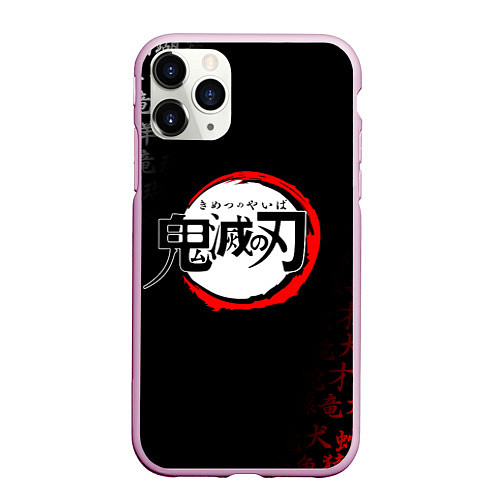 Чехол iPhone 11 Pro матовый KIMETSU NO YAIBA / 3D-Розовый – фото 1