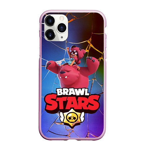 Чехол iPhone 11 Pro матовый Brawl Stars - Nita / 3D-Розовый – фото 1