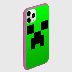 Чехол iPhone 11 Pro матовый MINECRAFT, цвет: 3D-фиолетовый — фото 2