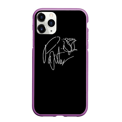 Чехол iPhone 11 Pro матовый ТИКТОКЕР - PAYTON MOORMEIE / 3D-Фиолетовый – фото 1