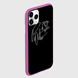 Чехол iPhone 11 Pro матовый ТИКТОКЕР - PAYTON MOORMEIE, цвет: 3D-фиолетовый — фото 2