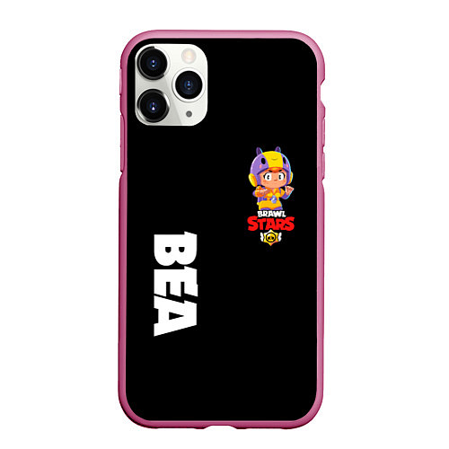 Чехол iPhone 11 Pro матовый BRAWL STARS BEA / 3D-Малиновый – фото 1