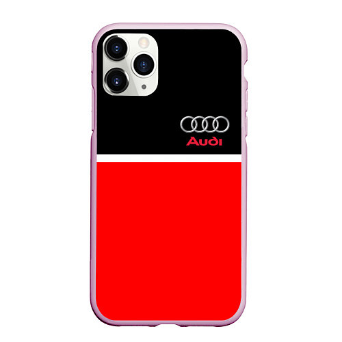 Чехол iPhone 11 Pro матовый AUDI SPORT / 3D-Розовый – фото 1